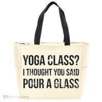 Yoga Class Pour A Glass Funny Wine & Yoga Sayings Tote Bag thumb 0