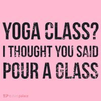 Yoga Class Pour A Glass Funny Wine & Yoga Sayings Coaster thumb 2
