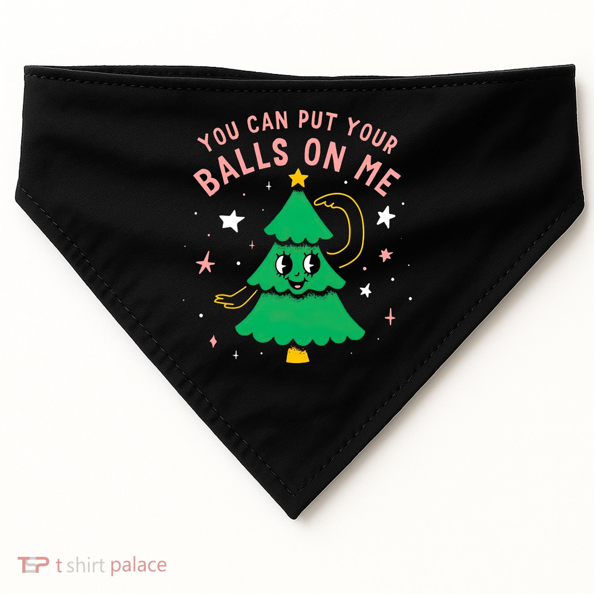 You Can Put Your Balls On Me Christmas Tree USA-Made Doggie Bandana