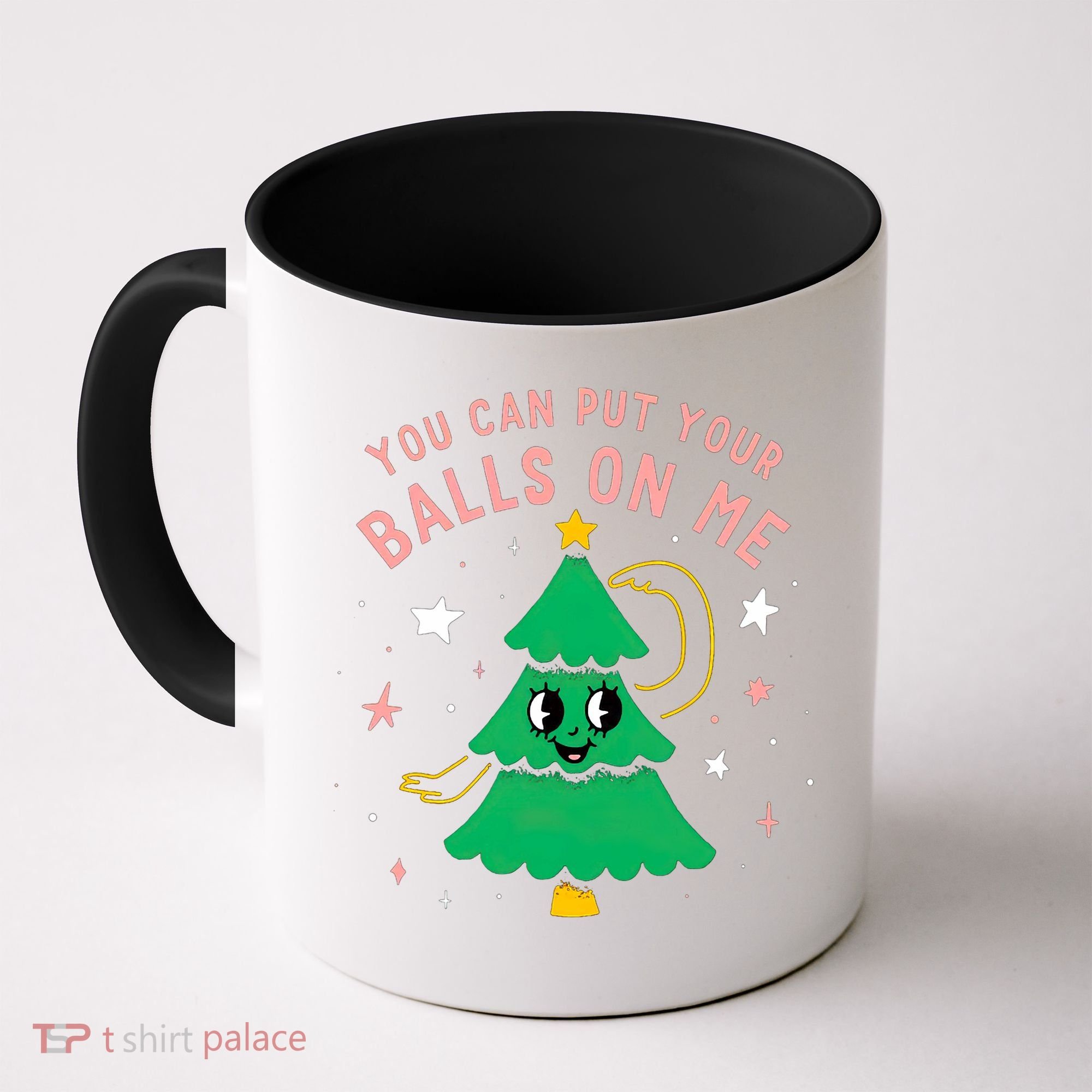 You Can Put Your Balls On Me Christmas Tree Coffee Mug