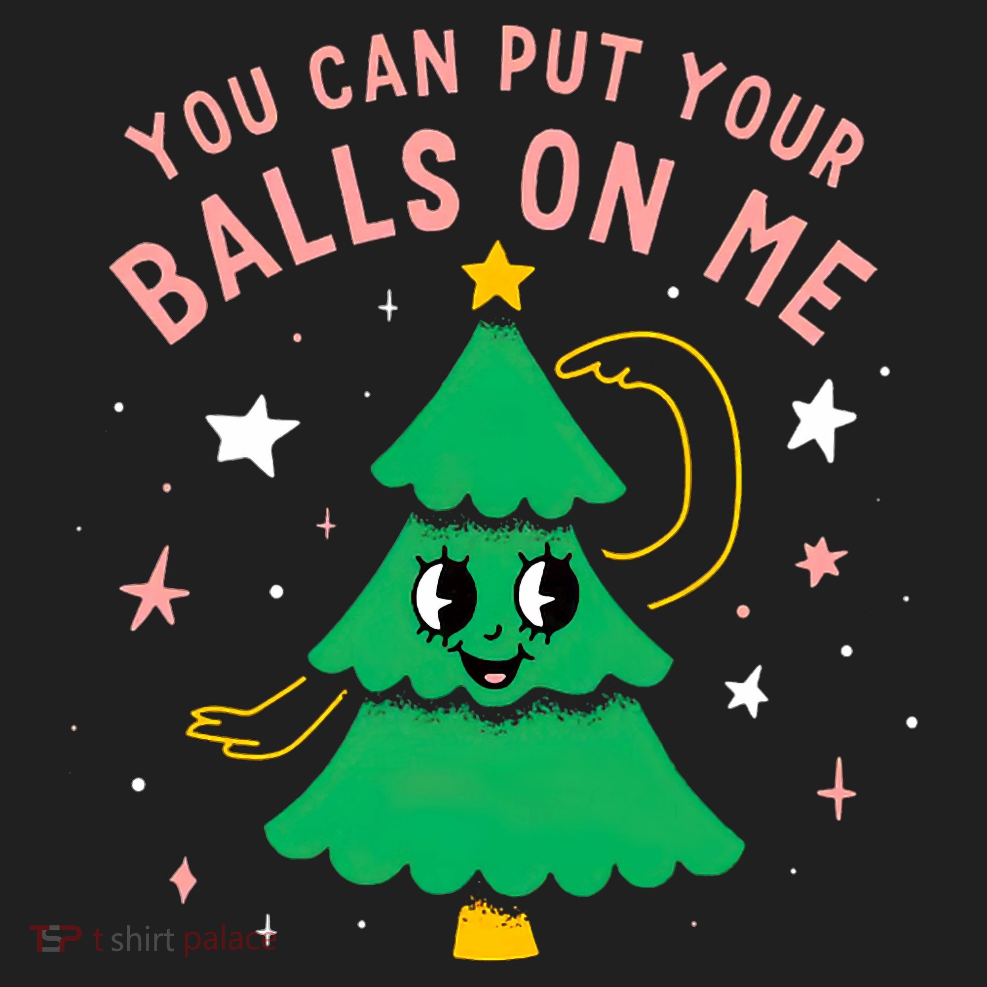 You Can Put Your Balls On Me Christmas Tree Beanie