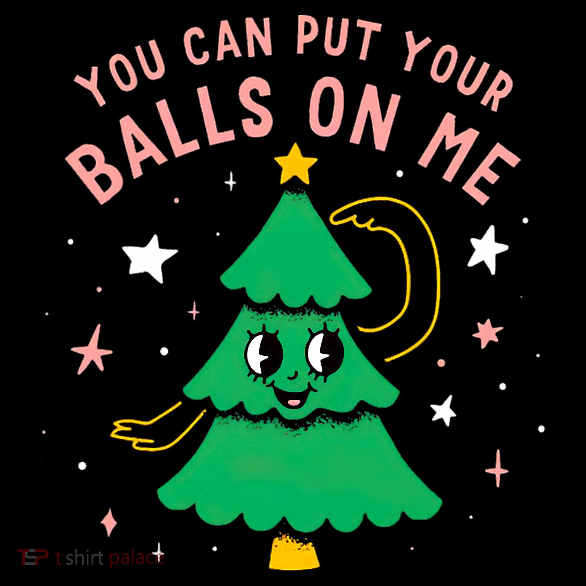 You Can Put Your Balls On Me Christmas Tree Women's Hoodie