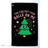 You Can Put Your Balls On Me Christmas Tree Golf Towel thumb 0