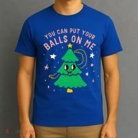 You Can Put Your Balls On Me Christmas Tree T-Shirt thumb 3