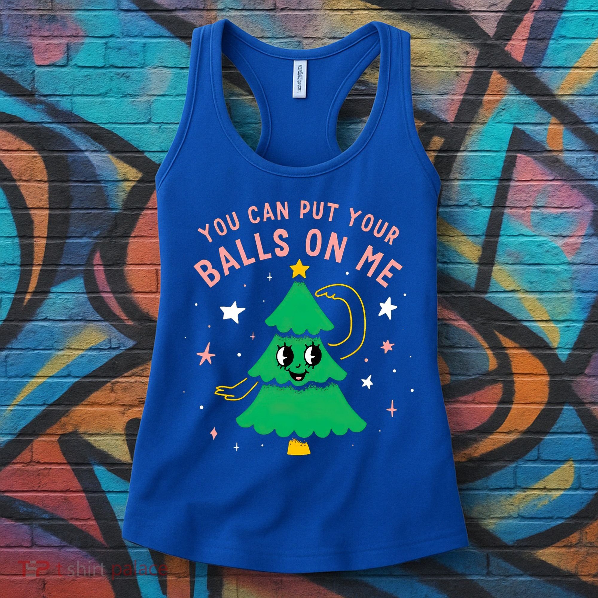 You Can Put Your Balls On Me Christmas Tree Women's Tank Top
