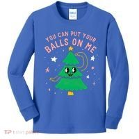 You Can Put Your Balls On Me Christmas Tree Kids Long Sleeve Shirt thumb 0