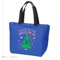 You Can Put Your Balls On Me Christmas Tree Tote Bag thumb 3