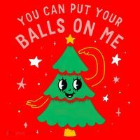 You Can Put Your Balls On Me Christmas Tree Santa Hat thumb 1