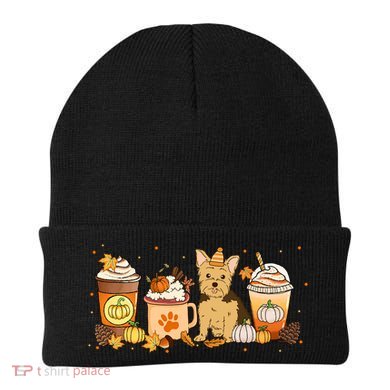 Yorkie Coffee Pumpkin Spice Dog Lovers Fall Thanksgiving Great Gift Beanie