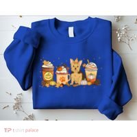Yorkie Coffee Pumpkin Spice Dog Lovers Fall Thanksgiving Great Gift Sweatshirt thumb 2