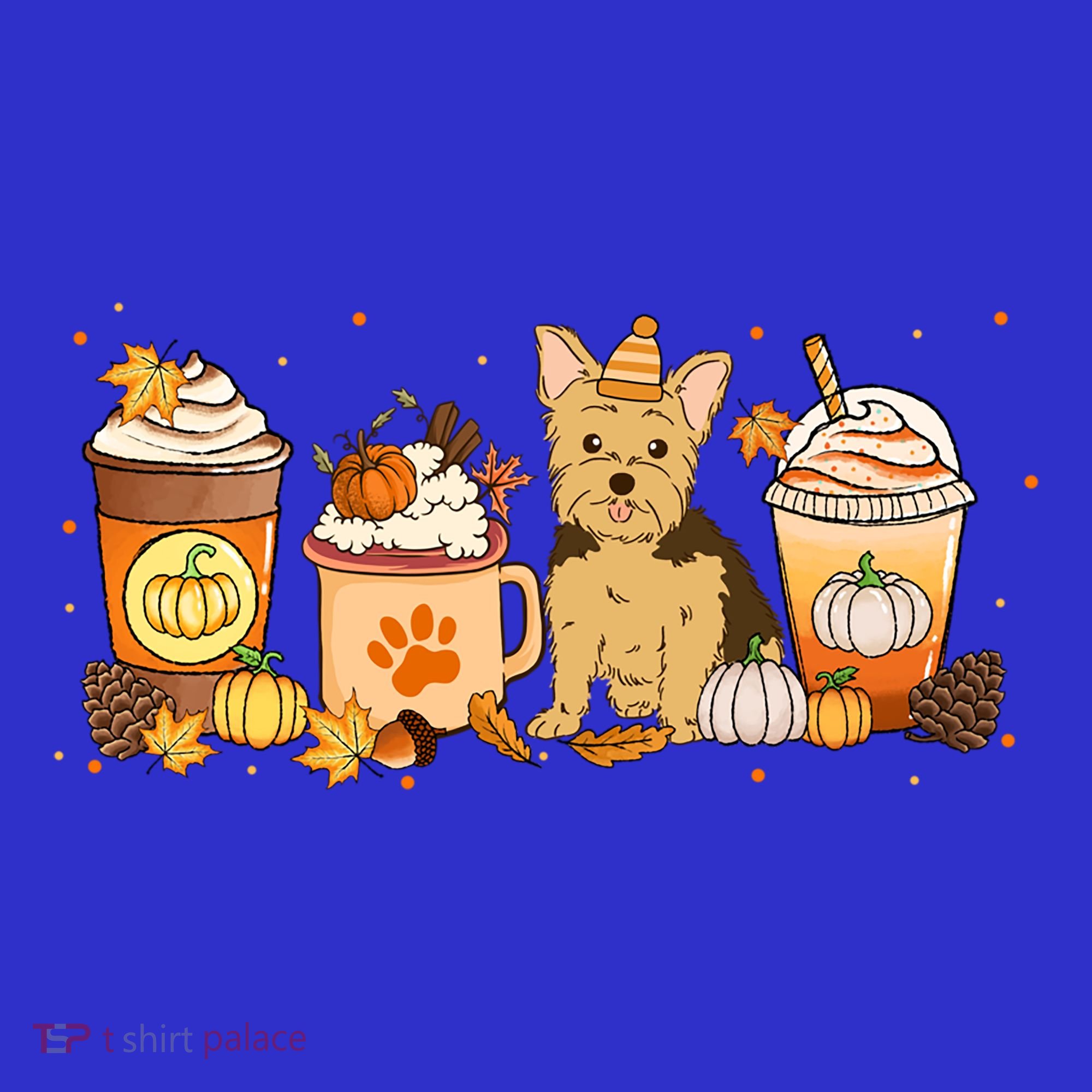 Yorkie Coffee Pumpkin Spice Dog Lovers Fall Thanksgiving Great Gift Sweatshirt