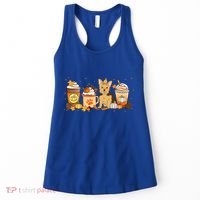 Yorkie Coffee Pumpkin Spice Dog Lovers Fall Thanksgiving Great Gift Women's Tank Top thumb 0