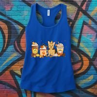 Yorkie Coffee Pumpkin Spice Dog Lovers Fall Thanksgiving Great Gift Women's Tank Top thumb 3