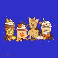 Yorkie Coffee Pumpkin Spice Dog Lovers Fall Thanksgiving Great Gift Women's Tank Top thumb 5
