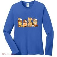Yorkie Coffee Pumpkin Spice Dog Lovers Fall Thanksgiving Great Gift Women's Long Sleeve Shirt thumb 0