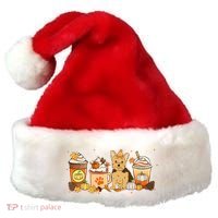 Yorkie Coffee Pumpkin Spice Dog Lovers Fall Thanksgiving Great Gift Santa Hat thumb 0