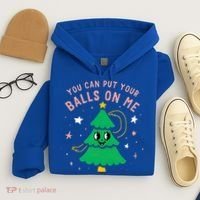You Can Put Your Balls On Me Christmas Tree Hoodie thumb 4