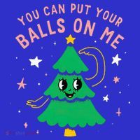 You Can Put Your Balls On Me Christmas Tree Mousepad thumb 1