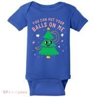 You Can Put Your Balls On Me Christmas Tree Baby Bodysuit thumb 0