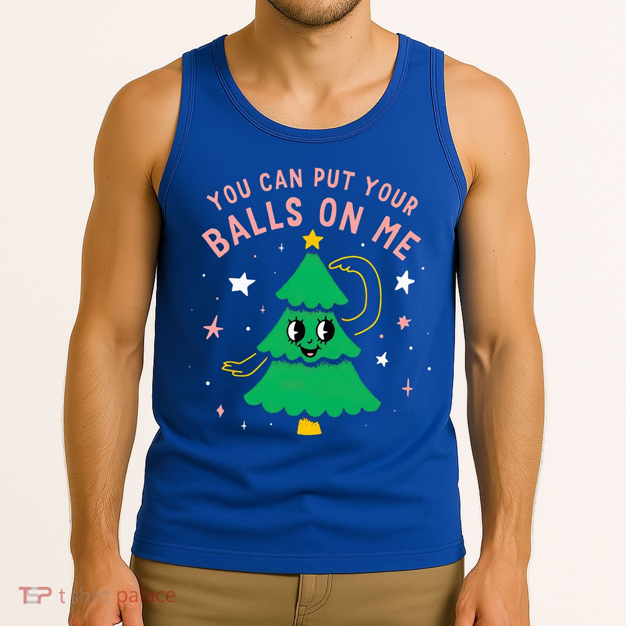 You Can Put Your Balls On Me Christmas Tree Tank Top