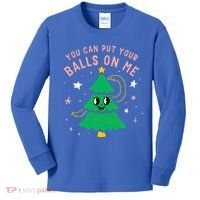 You Can Put Your Balls On Me Christmas Tree Kids Long Sleeve Shirt thumb 0
