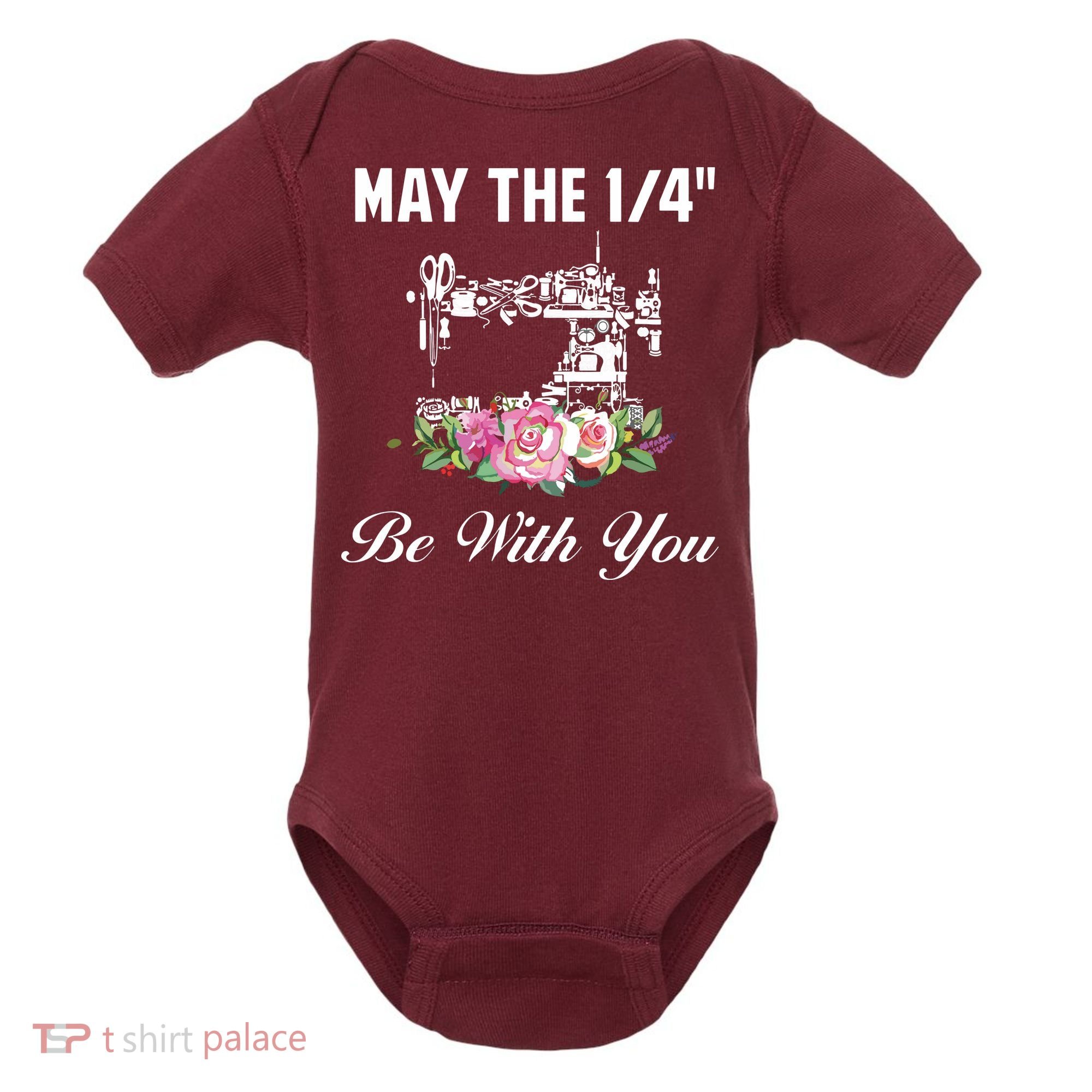 Yarn Craft Quilting Quote May The 14 Be With You Sewing Baby Bodysuit