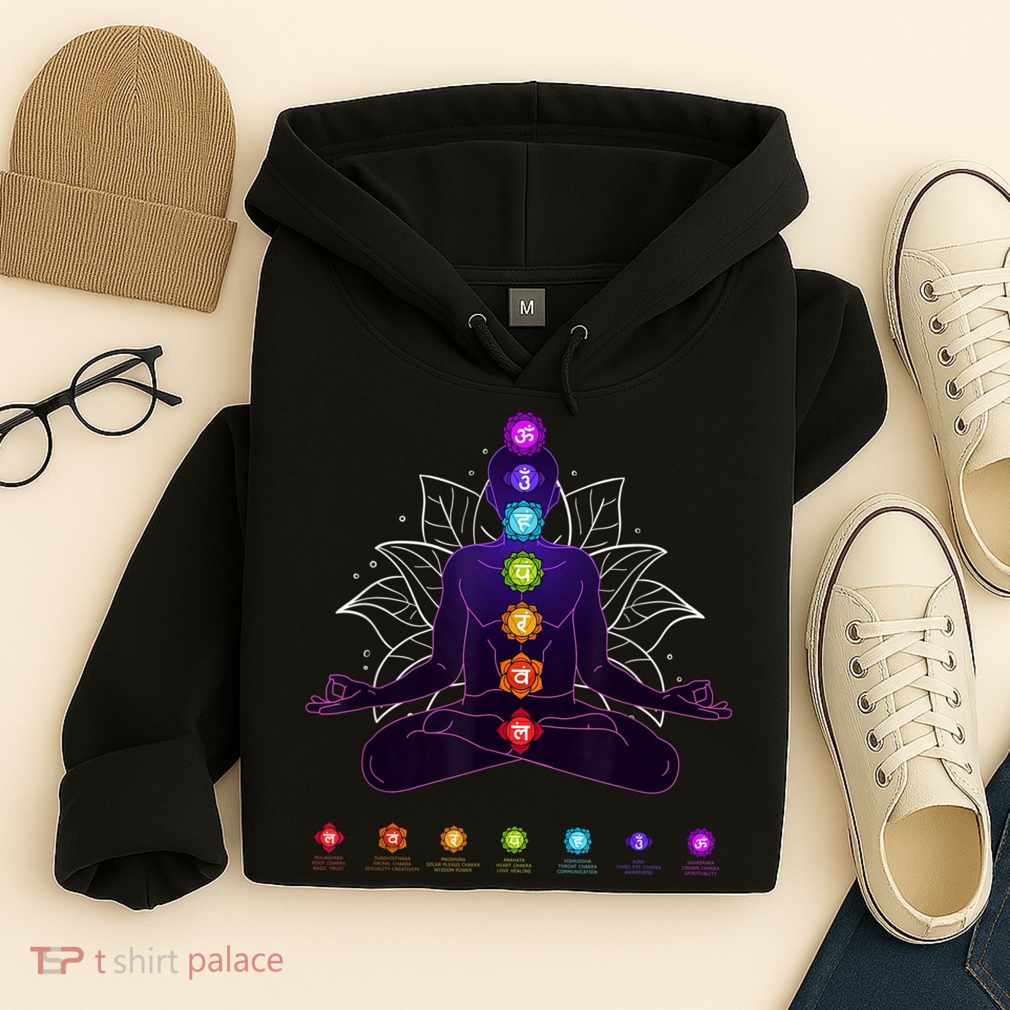 Yoga Chakra Spiritual Body System Meditation Hoodie