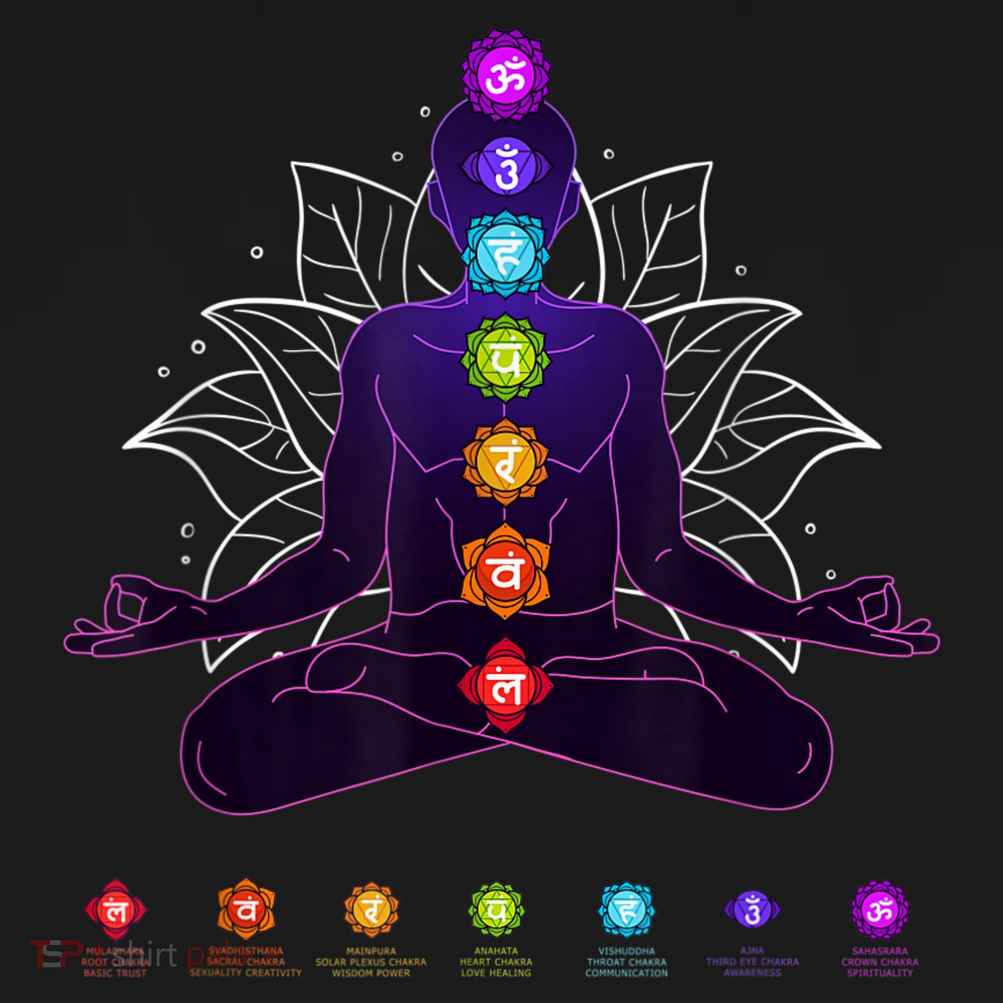Yoga Chakra Spiritual Body System Meditation Hoodie