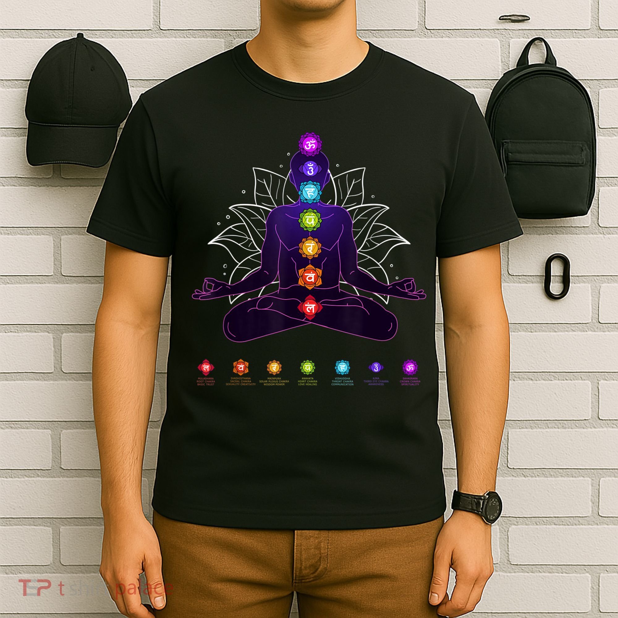 Yoga Chakra Spiritual Body System Meditation T-Shirt