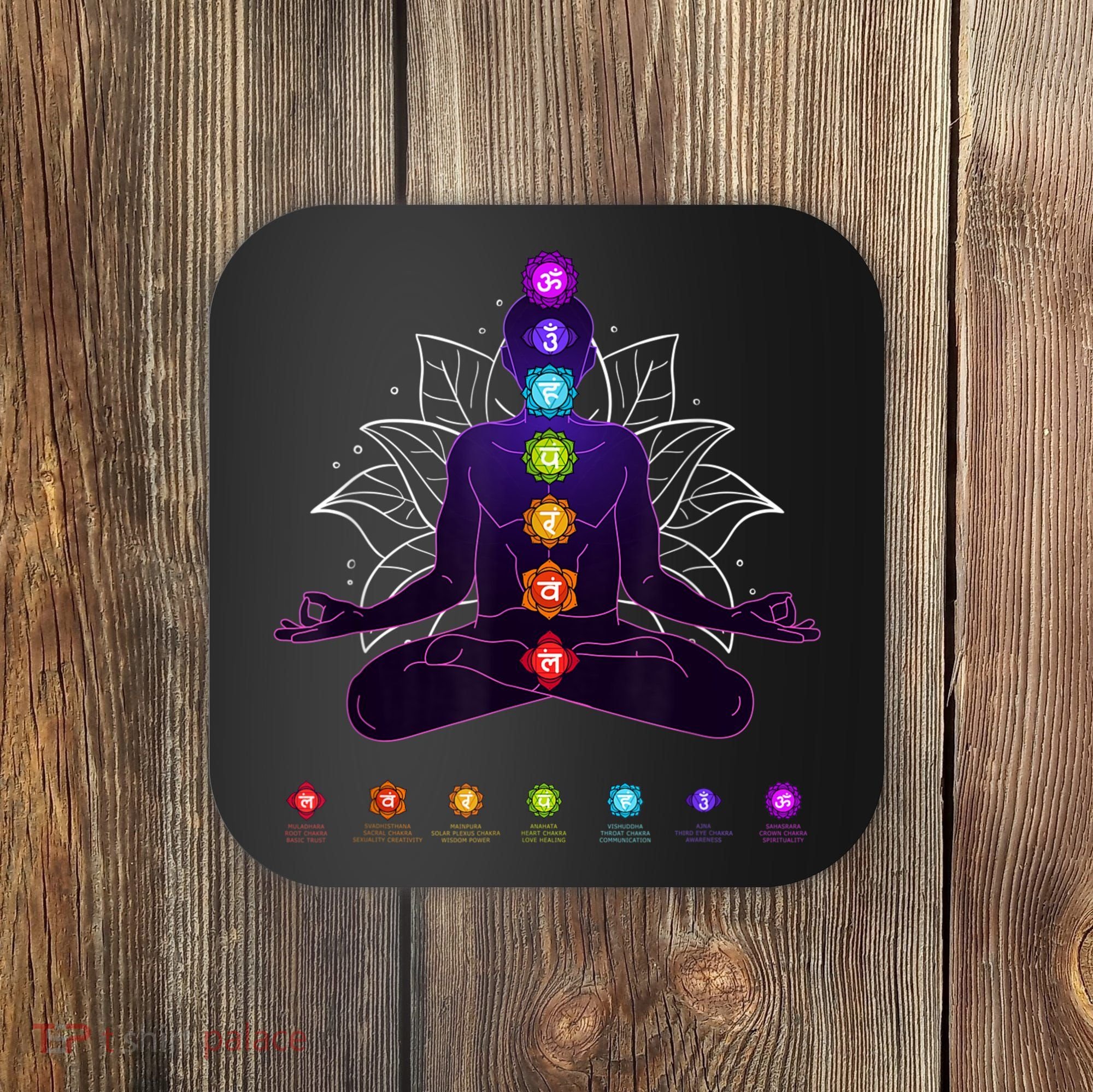 Yoga Chakra Spiritual Body System Meditation Coaster
