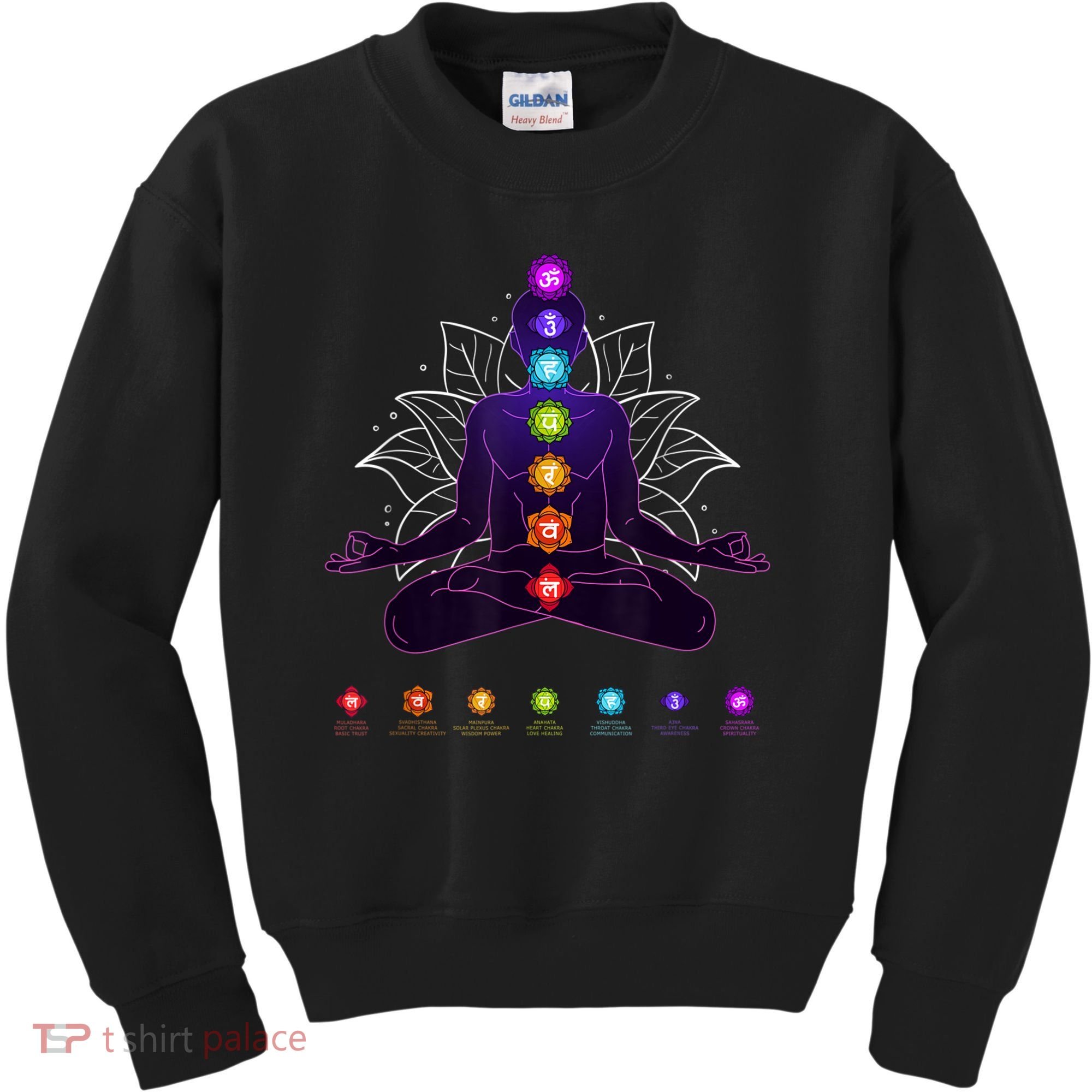 Yoga Chakra Spiritual Body System Meditation Kids Sweatshirt