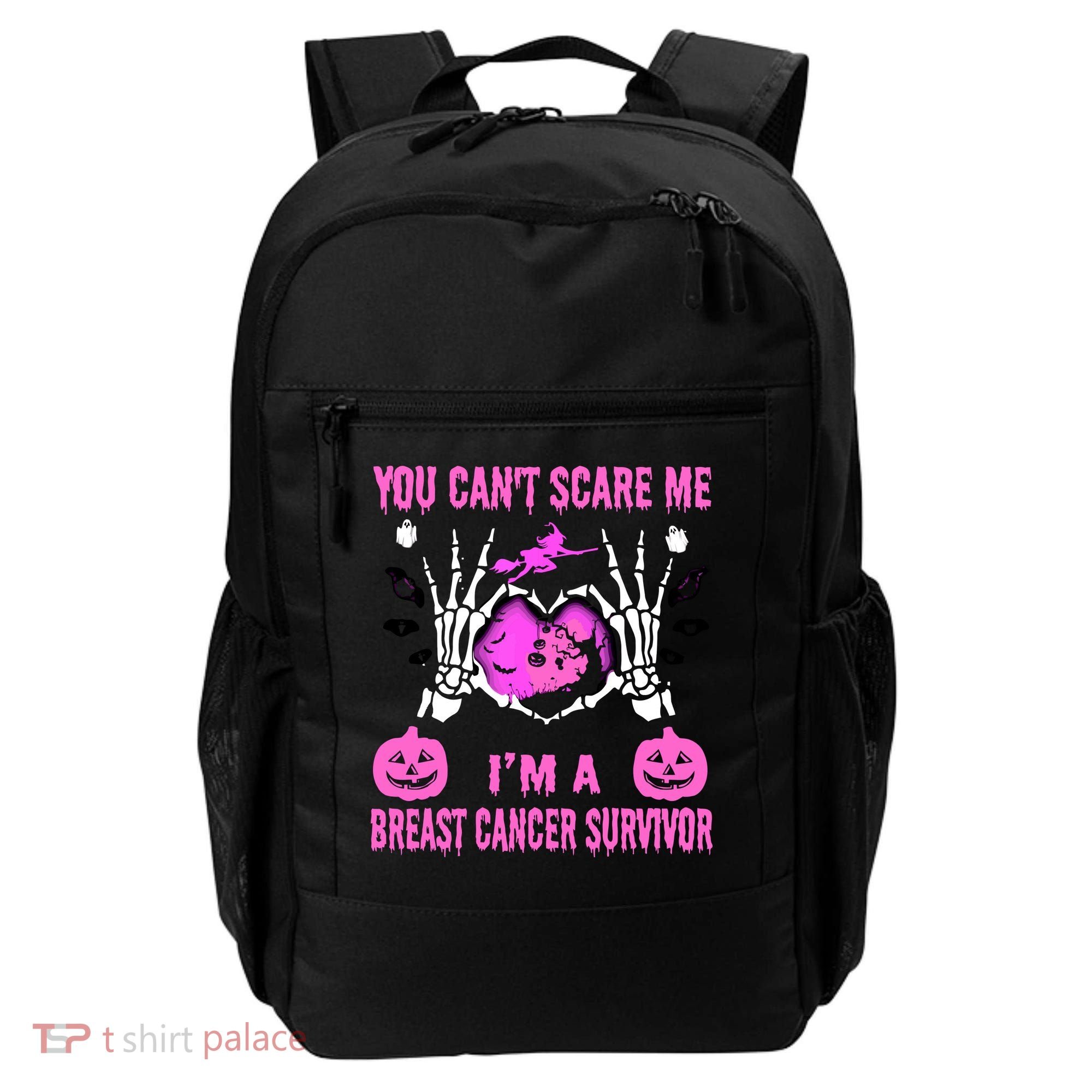 You Cant Scare Me Im A Breast Cancer Survivor Halloween Backpack