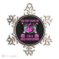 You Cant Scare Me Im A Breast Cancer Survivor Halloween Ornament thumb 0