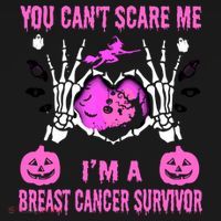 You Cant Scare Me Im A Breast Cancer Survivor Halloween Women's Tank Top thumb 5