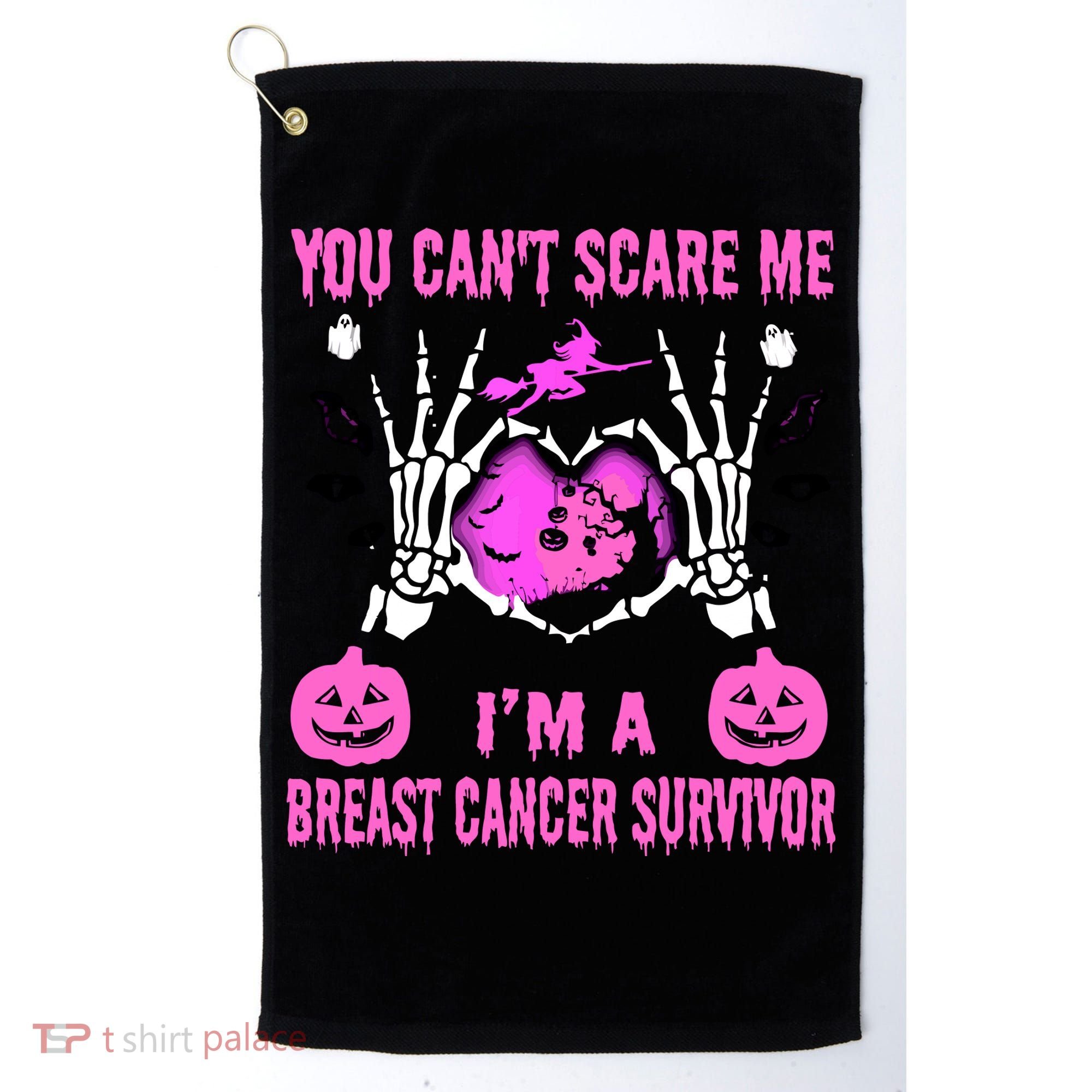 You Cant Scare Me Im A Breast Cancer Survivor Halloween Golf Towel