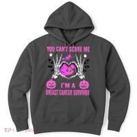 You Cant Scare Me Im A Breast Cancer Survivor Halloween Hoodie thumb 0