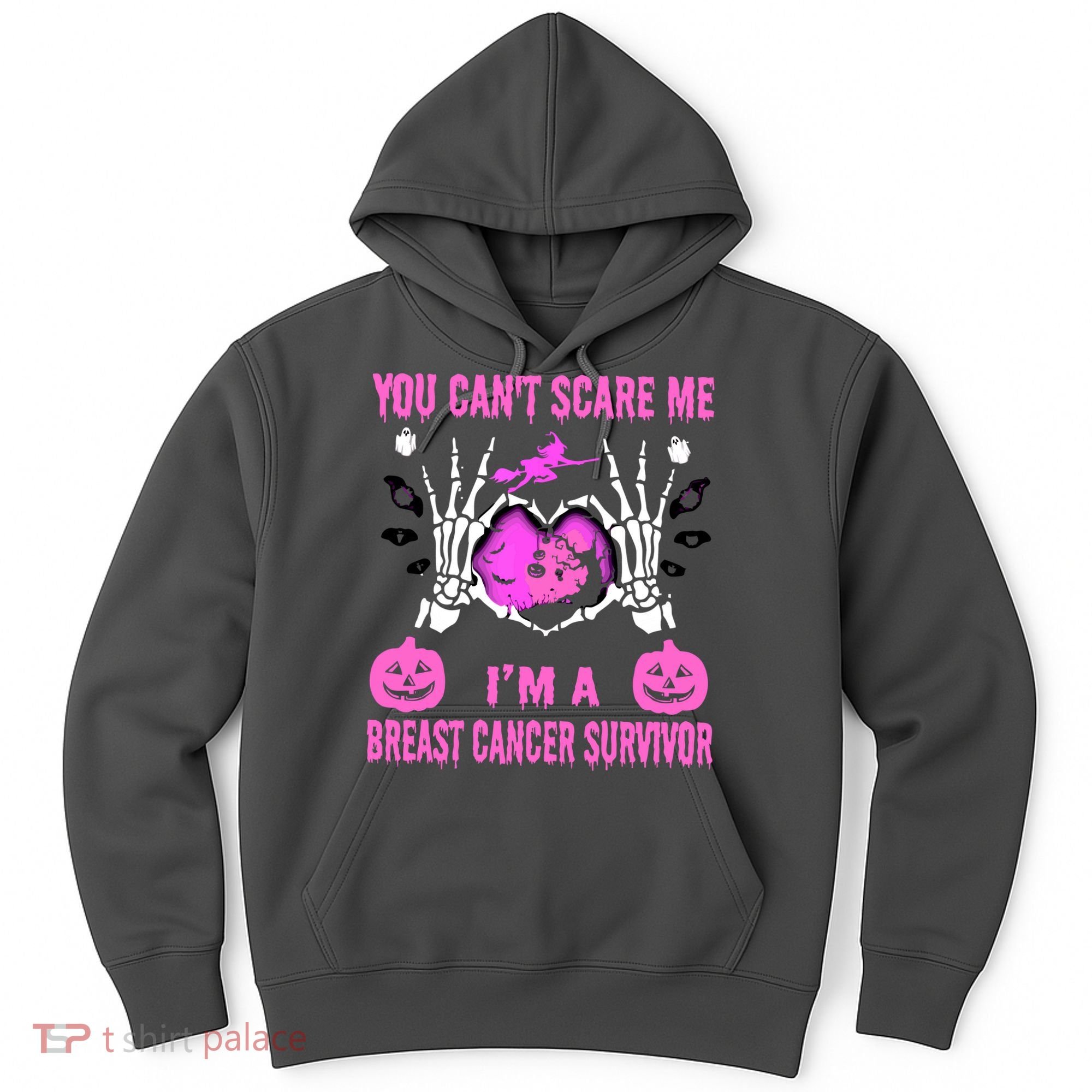 You Cant Scare Me Im A Breast Cancer Survivor Halloween Hoodie