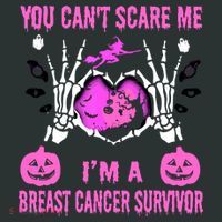 You Cant Scare Me Im A Breast Cancer Survivor Halloween Long Sleeve Shirt thumb 2