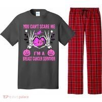 You Cant Scare Me Im A Breast Cancer Survivor Halloween Pajama Set thumb 0