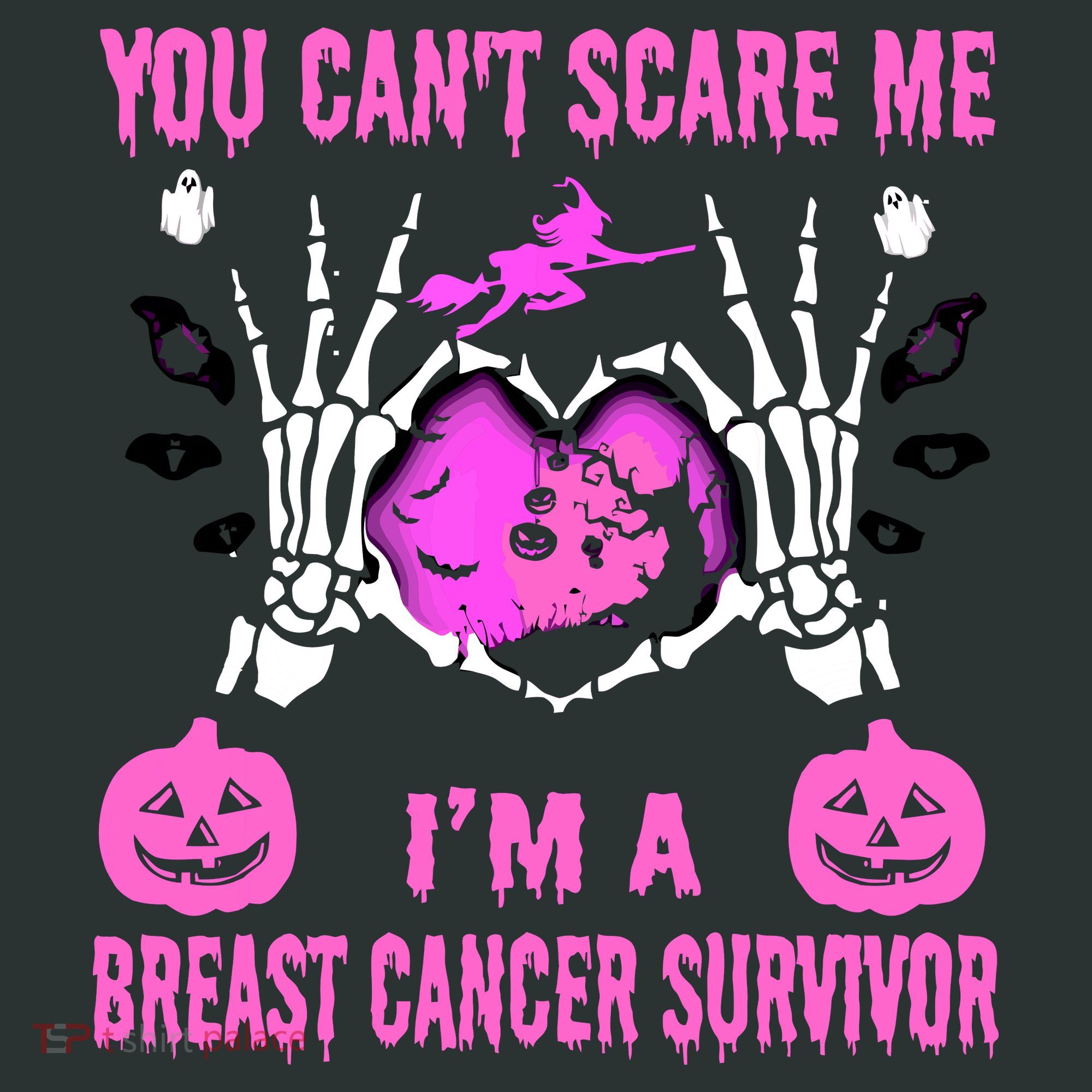 You Cant Scare Me Im A Breast Cancer Survivor Halloween Women's T-Shirt