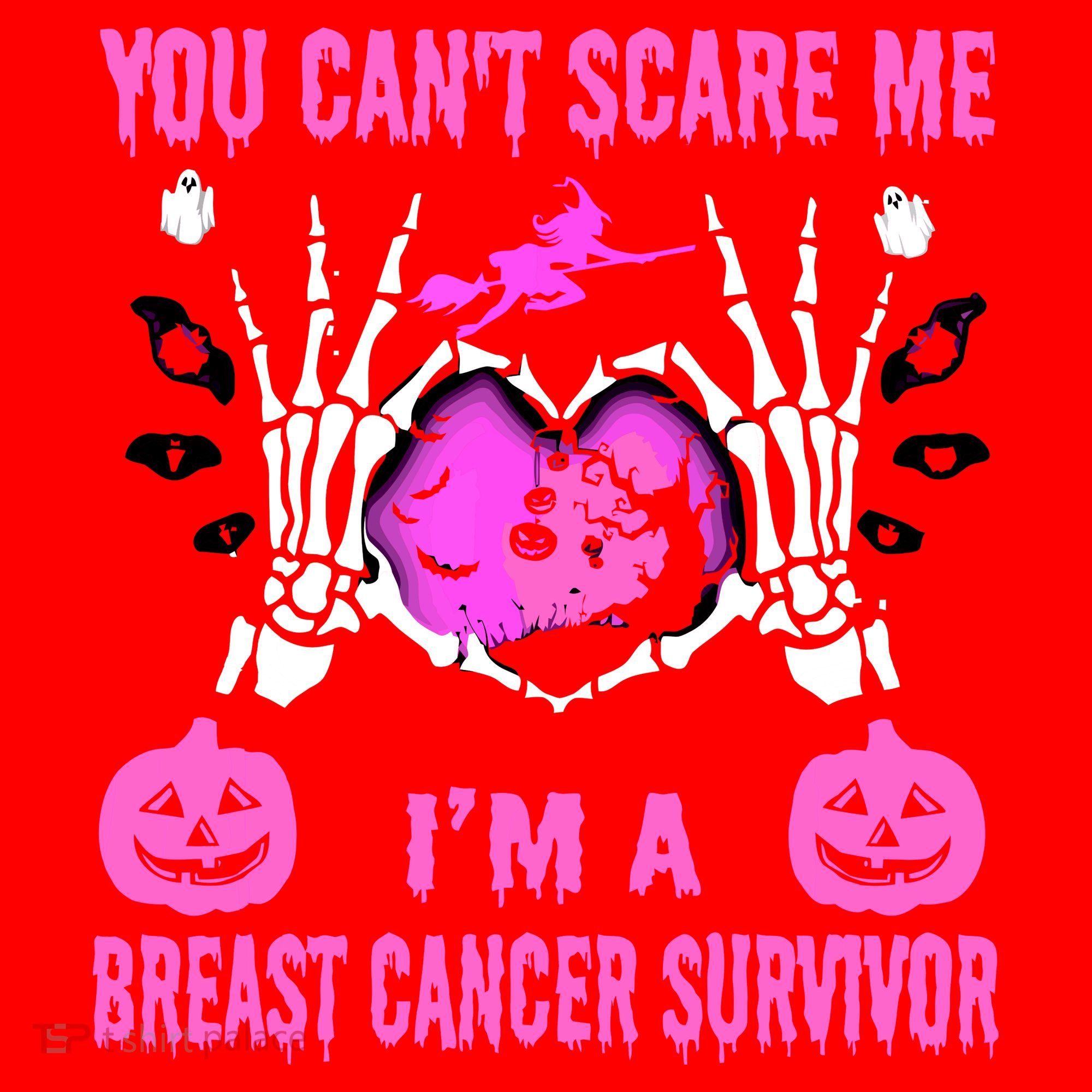 You Cant Scare Me Im A Breast Cancer Survivor Halloween Santa Hat