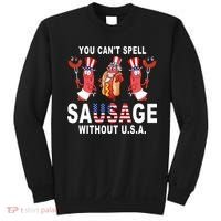 You Cant Spell Sausage Without USA 4th of July American Flag Sweatshirt thumb 0