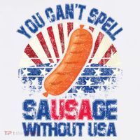 You Can't Spell Sausage Without USA, Funny 4th Of July Beanie thumb 2