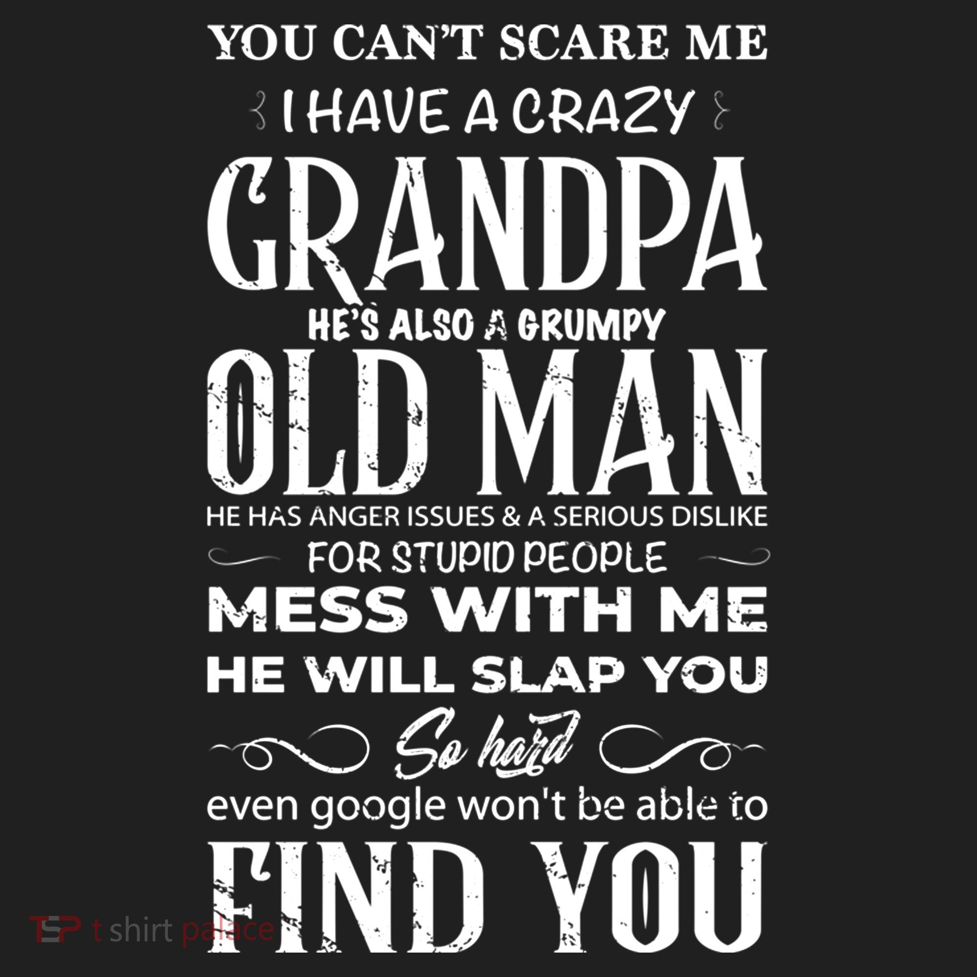 You Can't Scare Me I Have A Crazy Grandpa Gift Funny Gift Beanie