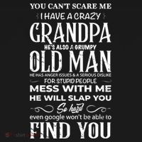 You Can't Scare Me I Have A Crazy Grandpa Gift Funny Gift Ornament thumb 1