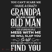 You Can't Scare Me I Have A Crazy Grandpa Gift Funny Gift Golf Towel thumb 3