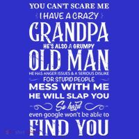 You Can't Scare Me I Have A Crazy Grandpa Gift Funny Gift Visor thumb 3