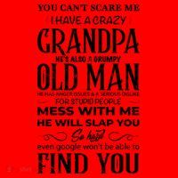 You Can't Scare Me I Have A Crazy Grandpa Gift Funny Gift Santa Hat thumb 1
