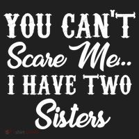 You Can't Scare Me I Have Two Sisters Gift Golf Towel thumb 3
