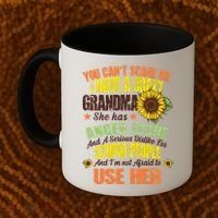 You Can't Scare Me I Have A Grandma With Anger Issues Coffee Mug thumb 2
